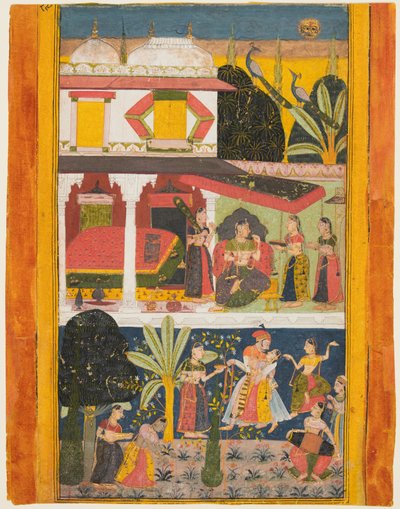 Malavi Ragini, de una serie de Ragamala, c. 1695 de Unbekannt