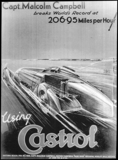 Malcolm Campbell rompe el récord mundial de velocidad en tierra, 19 de febrero de 1928 de Unbekannt
