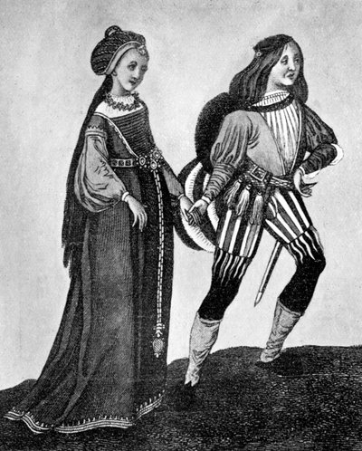 Traje masculino y femenino, finales del siglo XV-principios del siglo XVI, 1910 de Unbekannt