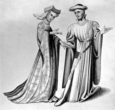 Vestimenta masculina y femenina, finales del siglo XIV-principios del siglo XV de Unbekannt