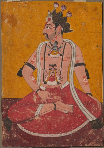 Man Dhata en posición de yogui, c. 1690-1700 de Unbekannt