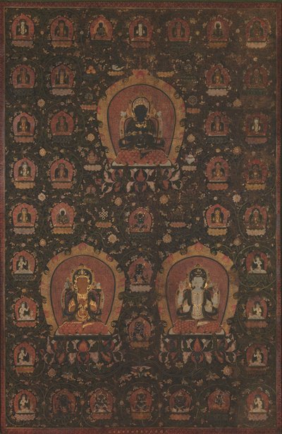 Mandala de Vajradhara, Manjushri y Sadakshari-Lokeshvara de Unbekannt