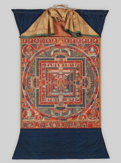 Mandala de las formas de Manjushri, el Bodhisattva de la Sabiduría Trascendente, finales del siglo XIV de Unbekannt
