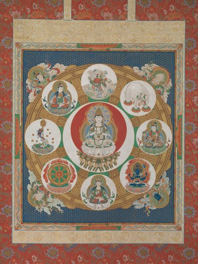 Mandala de la Rueda Dorada de Una Sílaba de Unbekannt