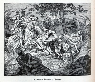 Manfredo muerto en batalla, 1882 de Unbekannt