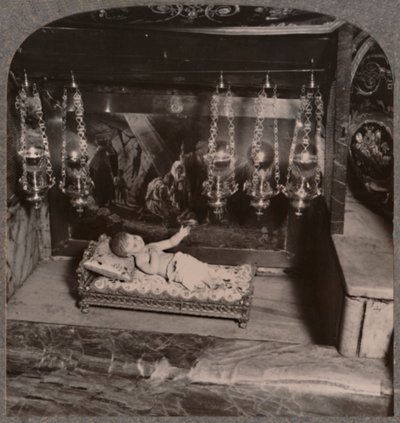 Pesebre de Cristo, Iglesia de la Natividad, Belén, c1900 de Unbekannt