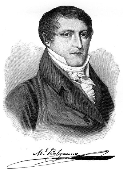 Manuel Belgrano, economista, abogado, político y líder militar argentino del siglo XIX, 1901 de Unbekannt