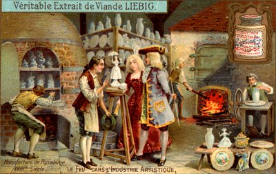 Fabricación de porcelana en el siglo XVIII, c. 1900 de Unbekannt