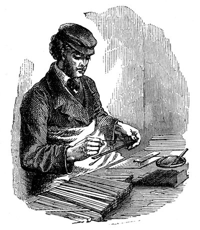 Fabricación de lápices, 1872 de Unbekannt