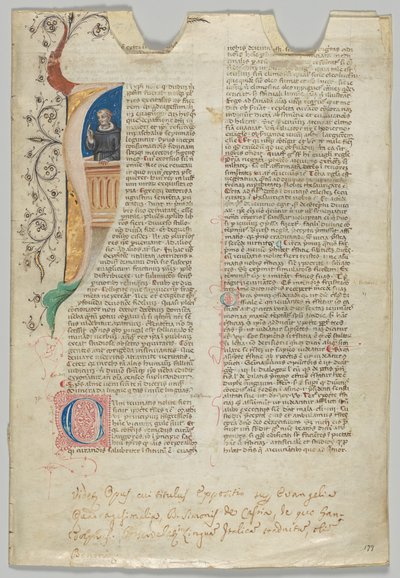 Hoja de manuscrito, italiano, siglo XIV de Unbekannt
