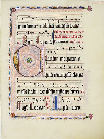 Hoja de manuscrito con inicial C, de un antifonario, alemán, ca. 1425-50 de Unbekannt