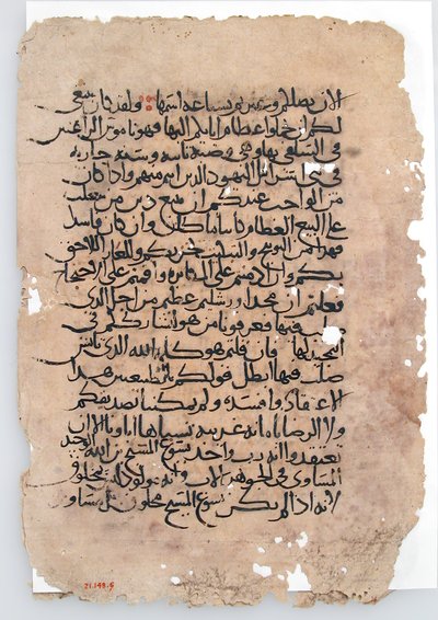 Hojas de manuscrito de un manuscrito árabe, árabe, siglo VI-XIV de Unbekannt