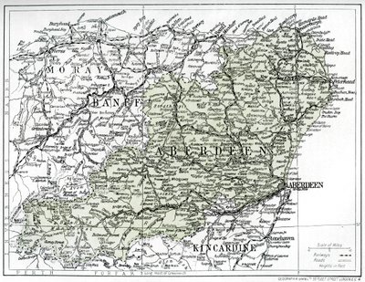 Mapa de Aberdeenshire, 1924-1926 de Unbekannt