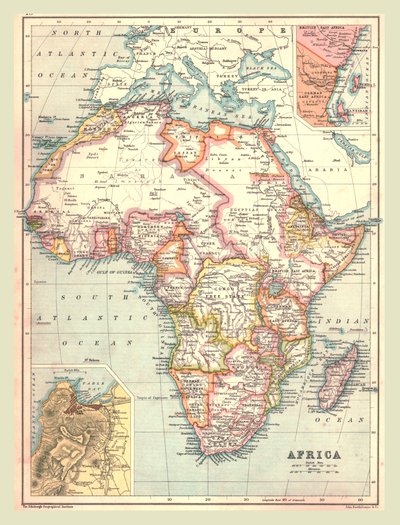 Mapa de África, 1902 de Unbekannt