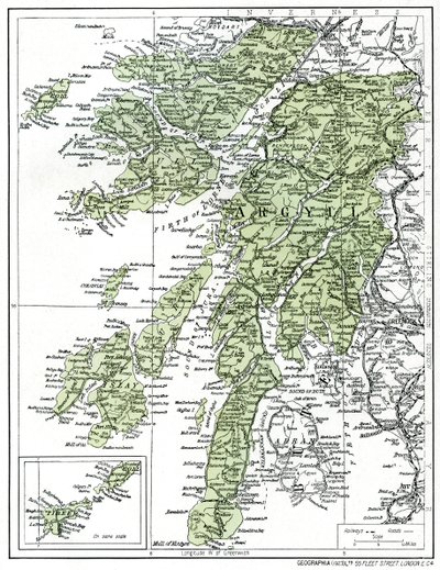 Mapa de Argyllshire, 1924-1926 de Unbekannt