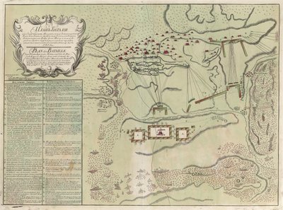 Mapa de la Batalla de Savuchny, 1739-1740 de Unbekannt
