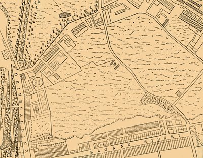 Mapa de Belgravia, 1814, c. 1876 de Unbekannt