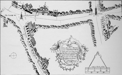 Mapa de Bishopsgate, Ciudad de Londres, c1599 de Unbekannt