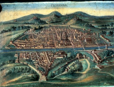 Mapa de Florencia, siglo XV de Unbekannt