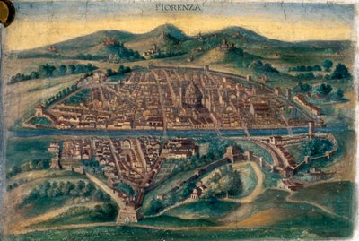 Mapa de Florencia, siglo XV de Unbekannt