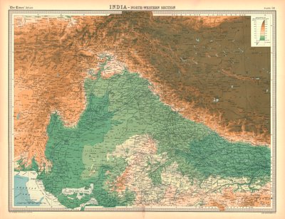 Mapa de India - Sección Noroeste de Unbekannt