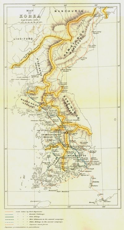 Mapa de Corea, 1903 de Unbekannt