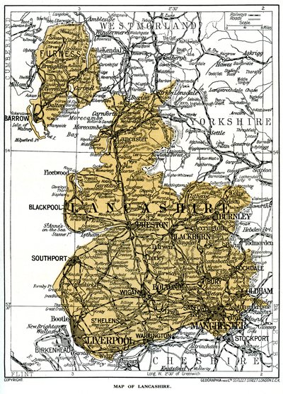 Mapa de Lancashire, 1924-1926 de Unbekannt