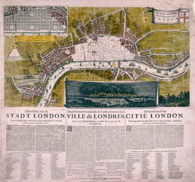 Mapa de Londres, 1666 de Unbekannt
