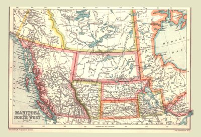 Mapa de Manitoba y el Noroeste, 1902 de Unbekannt