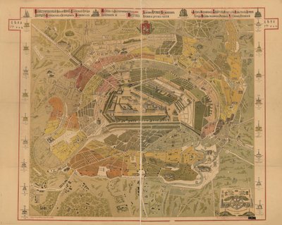Mapa de Moscú, 1881 de Unbekannt