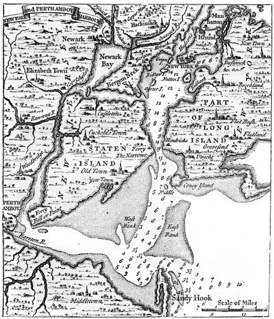 Mapa de Nueva York a mediados del siglo XVIII, c. 1880 de Unbekannt