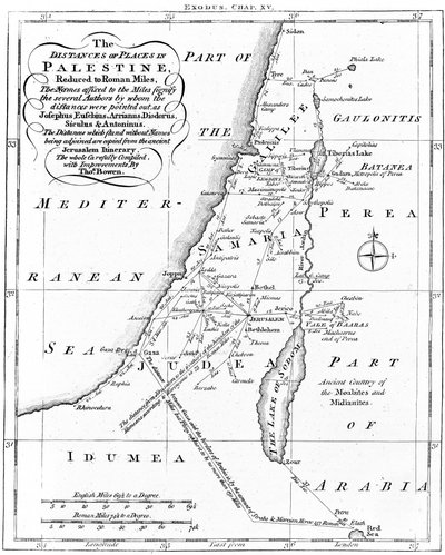 Mapa de Palestina basado en autores antiguos, c. 1830 de Unbekannt