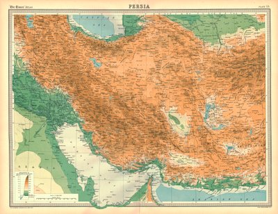 Mapa de Persia de Unbekannt