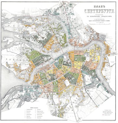 Mapa de Petersburgo de Unbekannt