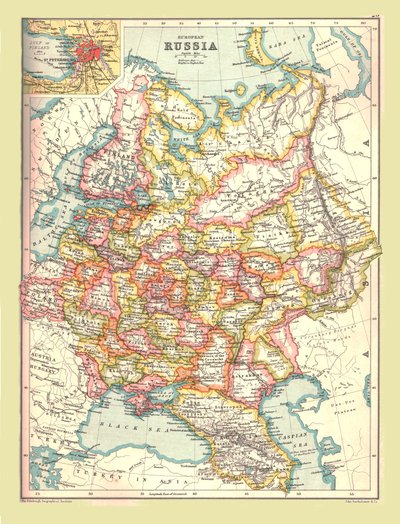 Mapa de Rusia, 1902 de Unbekannt
