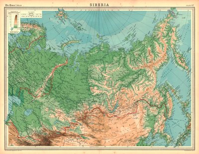 Mapa de Siberia de Unbekannt