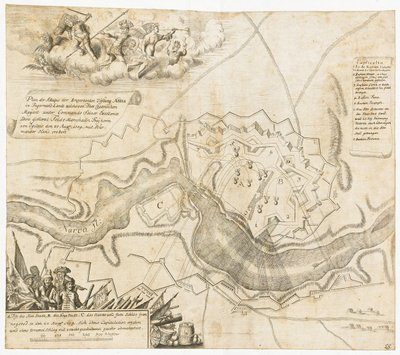 Mapa de la Batalla de Narva de Unbekannt