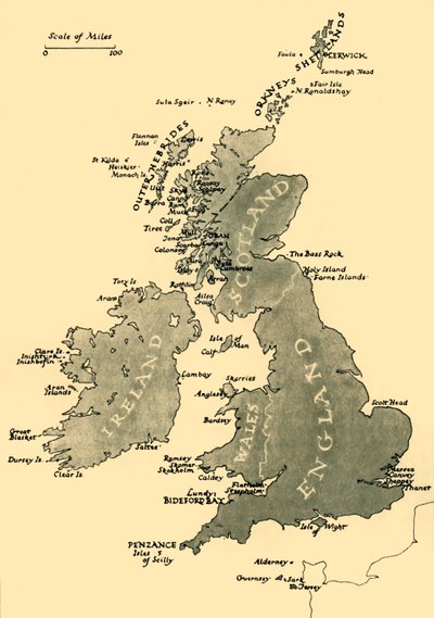 Mapa de las Islas Británicas, 1946 de Unbekannt