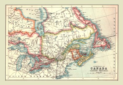 Mapa del Dominio de Canadá, Provincias Orientales, 1902 de Unbekannt