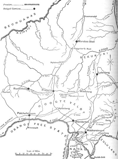 Mapa del Teatro de Guerra en el Transvaal, c1880 de Unbekannt
