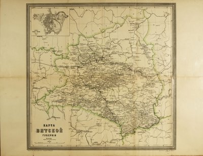 Mapa de la Gobernación de Vyatka, c. 1914 de Unbekannt