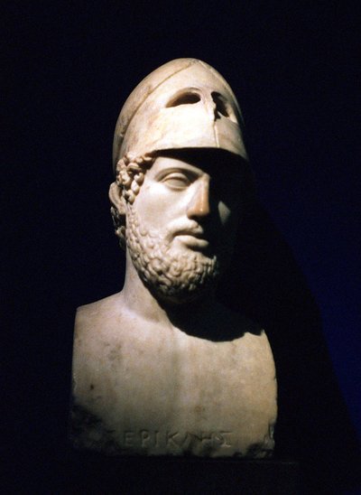 Busto de retrato de mármol de Pericles, estadista ateniense c490-429 a.C., romano, siglo II a.C. de Unbekannt