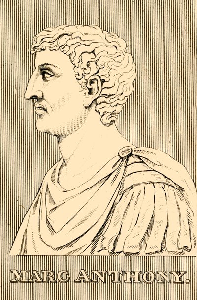 Marco Antonio, 83-30 a.C., 1830 de Unbekannt