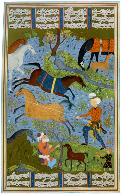 Yeguas y potros, Persia, siglo X 1938 de Unbekannt