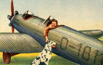 Marga von Etzdorf con su avión, 1932 de Unbekannt