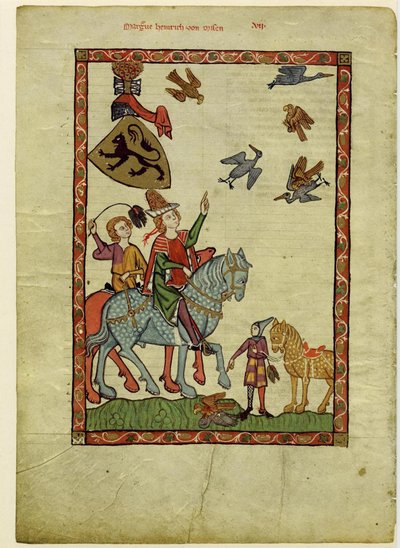 Margrave Enrique III de Meissen del Codex Manesse, entre 1305 y 1340 de Unbekannt