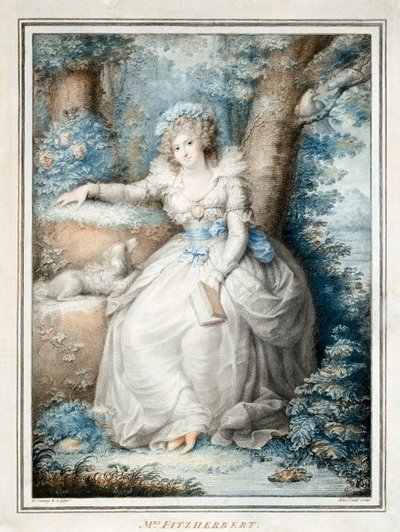 Maria Fitzherbert, compañera del Rey Jorge IV antes de que se convirtiera en rey, siglo XIX de Unbekannt