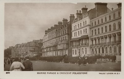 Marine Parade y Crescent Folkestone, finales del siglo XIX-principios del siglo XX de Unbekannt