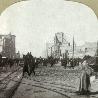 Market St. desde el depósito de ferris - Edificios Chronicle y Call a lo lejos, 1906 de Unbekannt