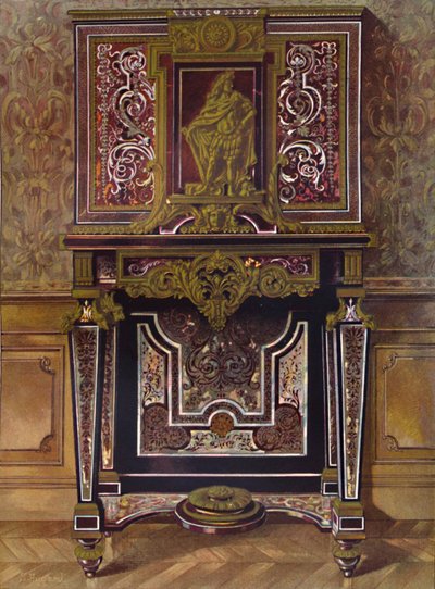 Gabinete de marquetería con decoración en bronce dorado, por André Charles Boule, 1903 de Unbekannt